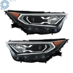 Set of 2 LED Headlights for Toyota RAV4 Hybrid (2019–2022) Black Bezel