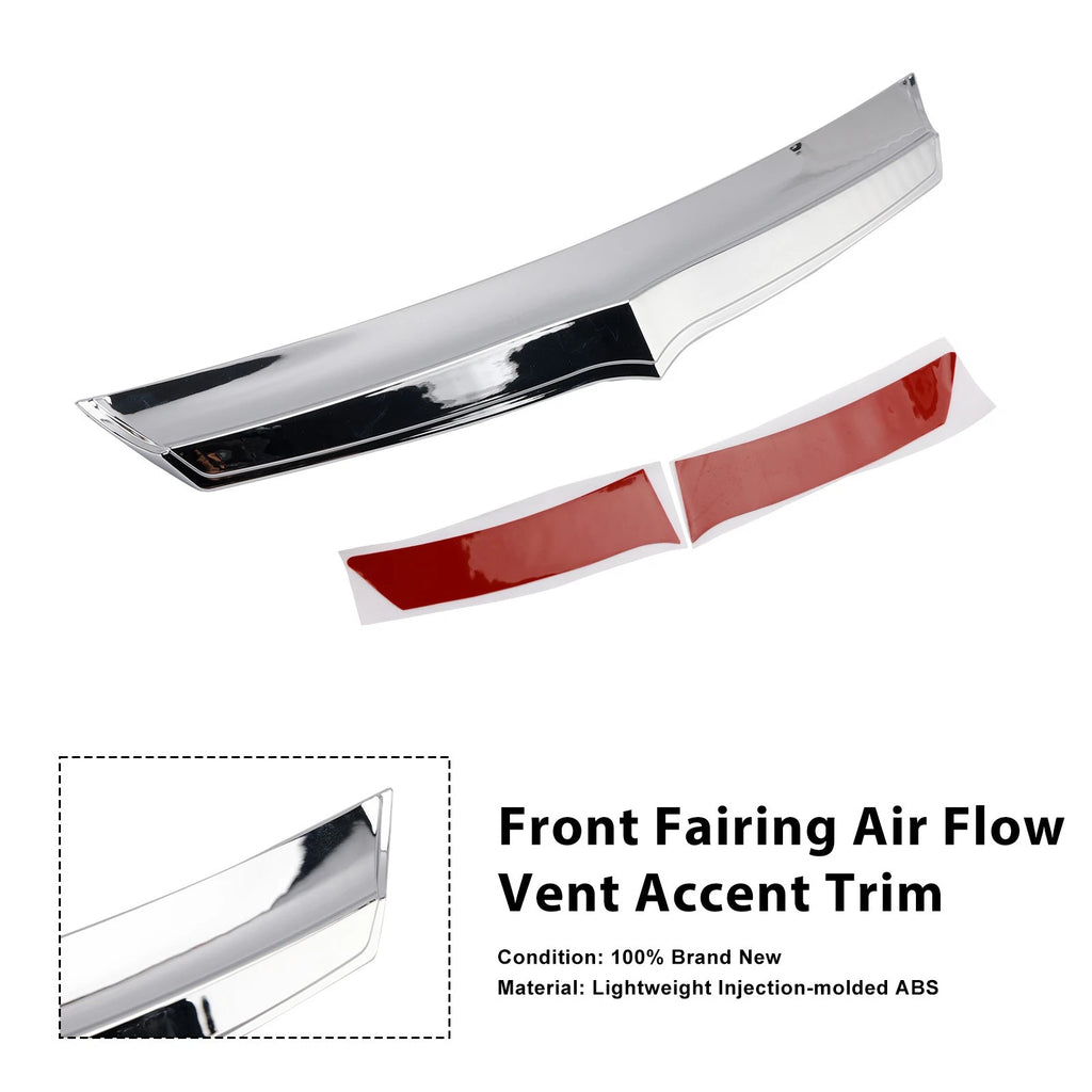 Front Fairing Air Flow Vent Accent Trim for Road Glide FLTRX (2015–2023) Chrome