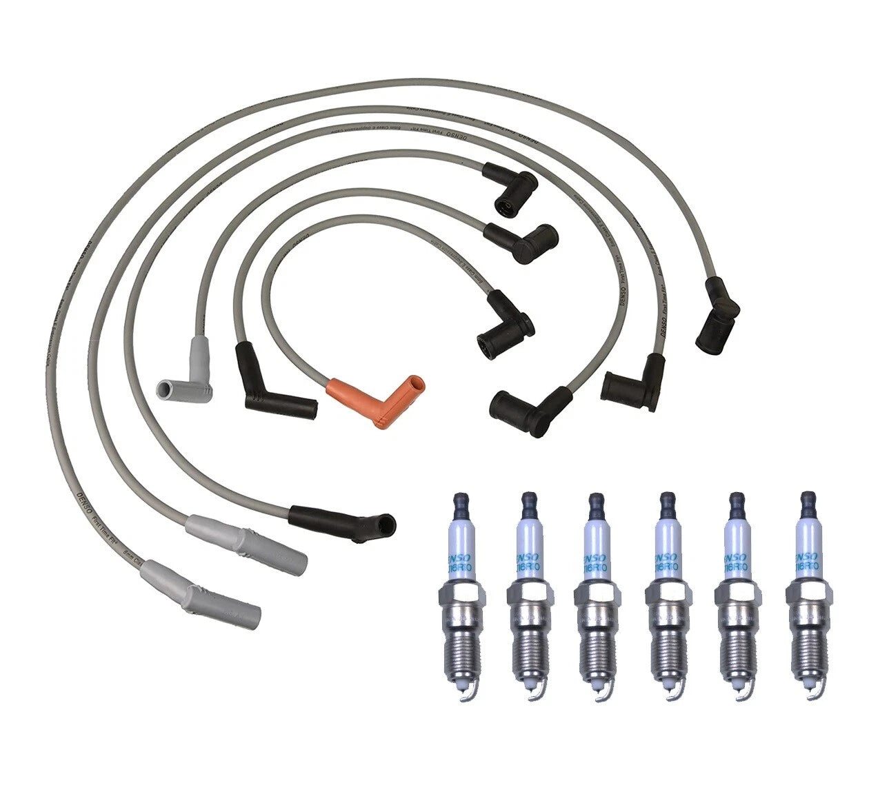 Denso Wire Set & 6 Iridium Spark Plugs for Ford 4.2L V6