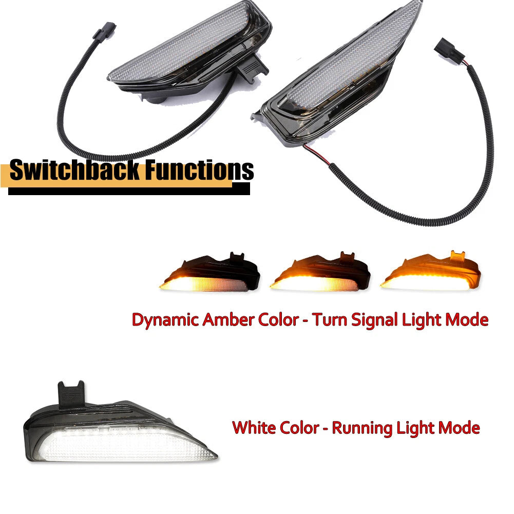 Clear Switchback LED Sequential Fog Lamps for Infiniti Q50 (2014–2020)