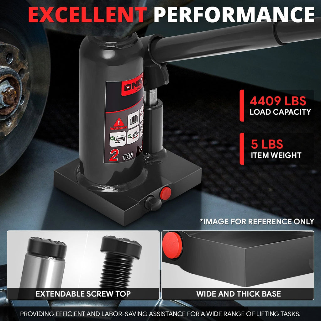2 Ton Hydraulic Bottle Jack for Automotive Repair (11.8")