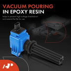 Set of 4 Blue Ignition Coils for Ford Explorer (2012–2019) Escape (2013–2019) Fusion