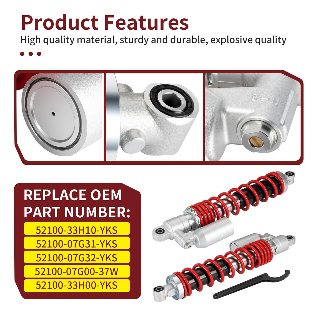 Pair Front Shocks & Adjustable Tool for Suzuki Quadsport LTZ400 (2003–2008) #52100-33H10-YKS