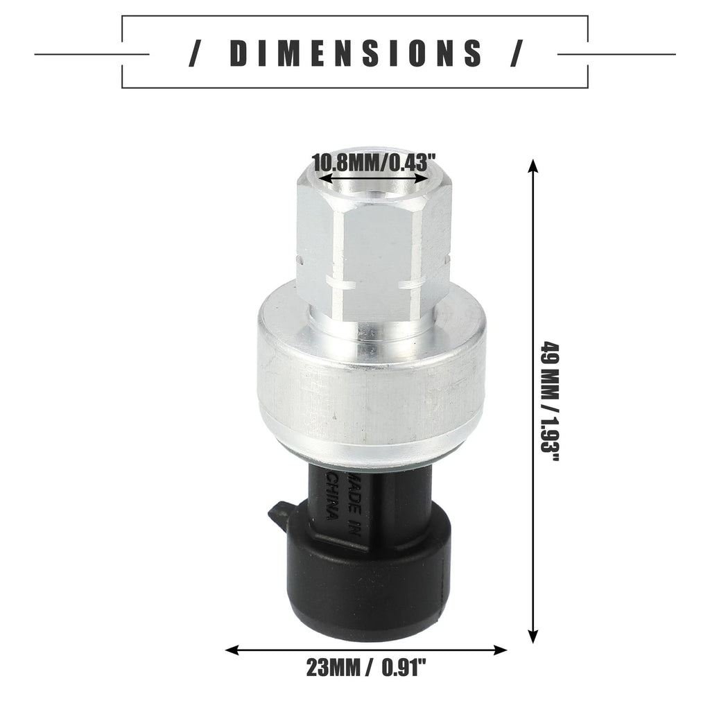 Air Conditioning Pressure Sensor for Chevrolet (Metal Black)
