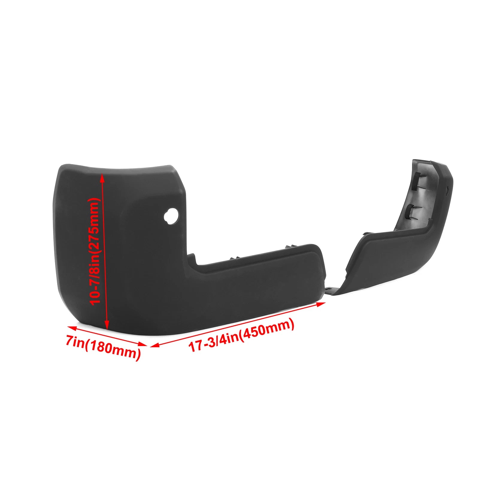 Pair of Rear Bumper End Caps for Toyota Tacoma (2016–2023) Black w/ Sensor Holes