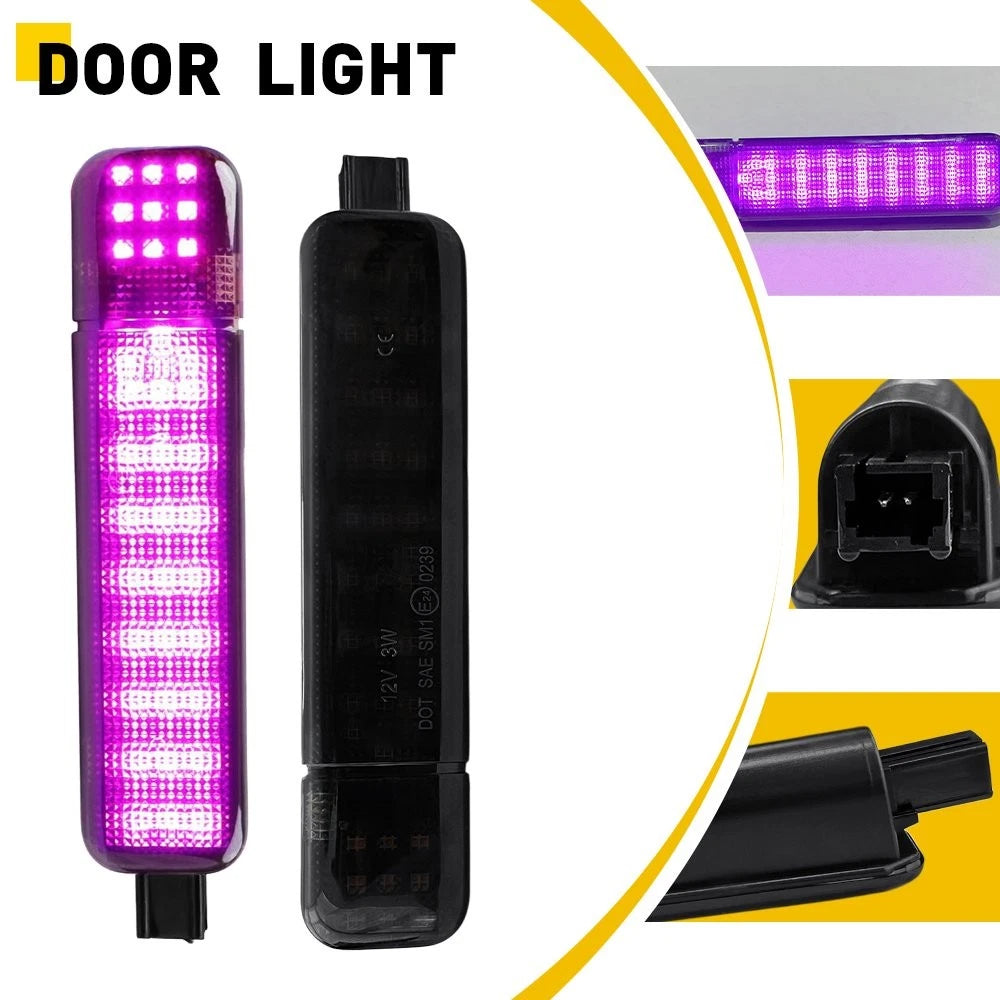 2-Piece Purple LED Door Panel Courtesy Lamps for Cadillac Escalade (1999)