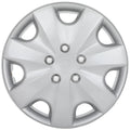 Set of 4 16 Inch Silver Wheel Hub Caps for Universal Fit (16")