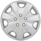 Set of 4 16 Inch Silver Wheel Hub Caps for Universal Fit (16")
