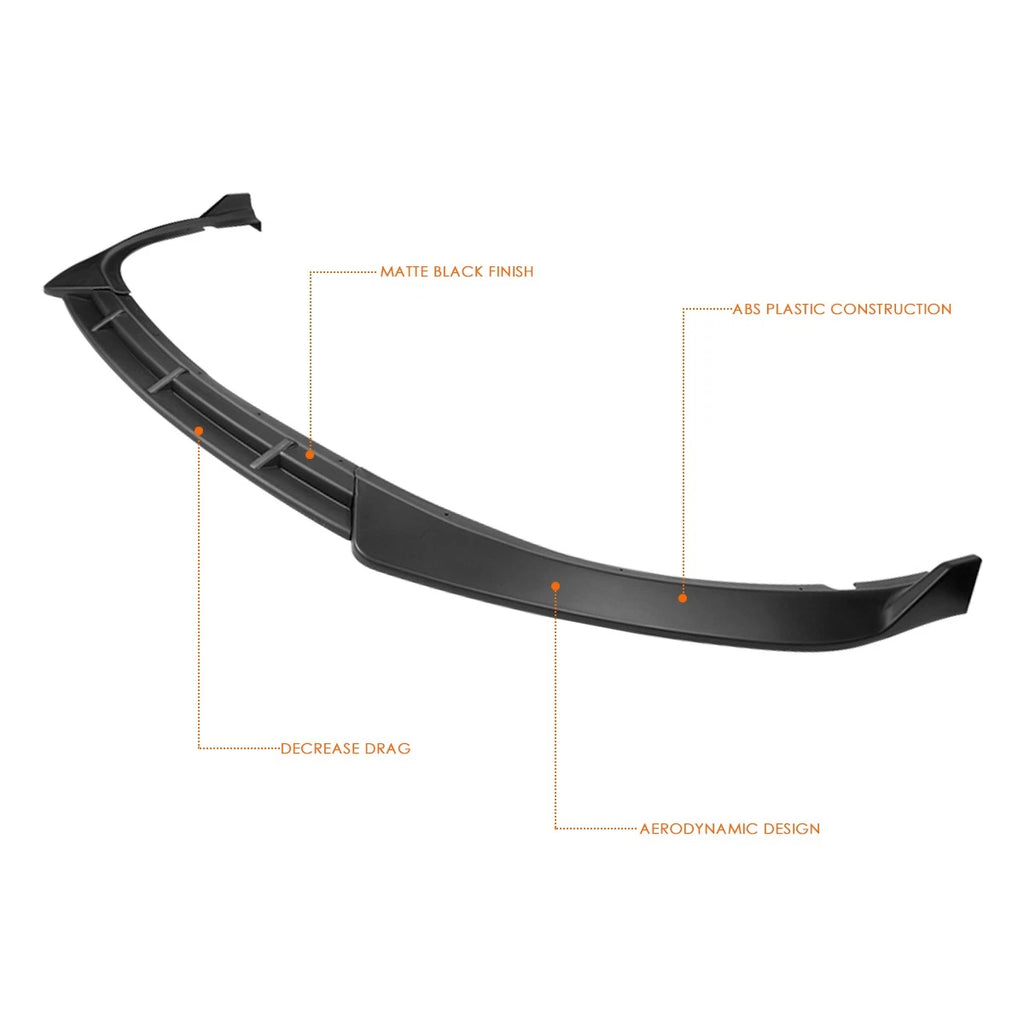 Matte Black Front Bumper Lip for Kia Optima (2016–2018) STP-Style