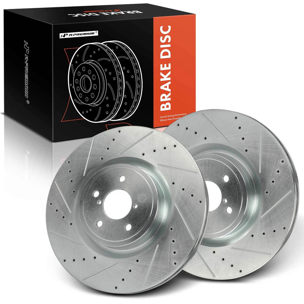 Front Drilled Brake Rotors for Subaru Impreza (2004) & Toyota BRZ (2017–2020)