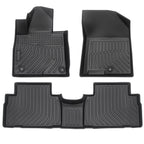 Set of 2 3D Floor Mats for Hyundai Santa Fe (2019–2020) TPE Rubber All Weather