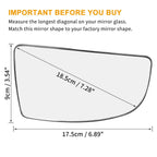 Right Side Mirror Glass with Backing for Ford Transit T150 T250 T350 (2015–2020)
