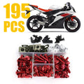 Red Motorcycle Fairing Bolt Kit for