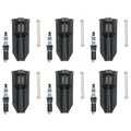 Set of 6 Denso Iridium Power Spark Plugs & Coil Boots for Bravada Trailblazer (2002–2008)