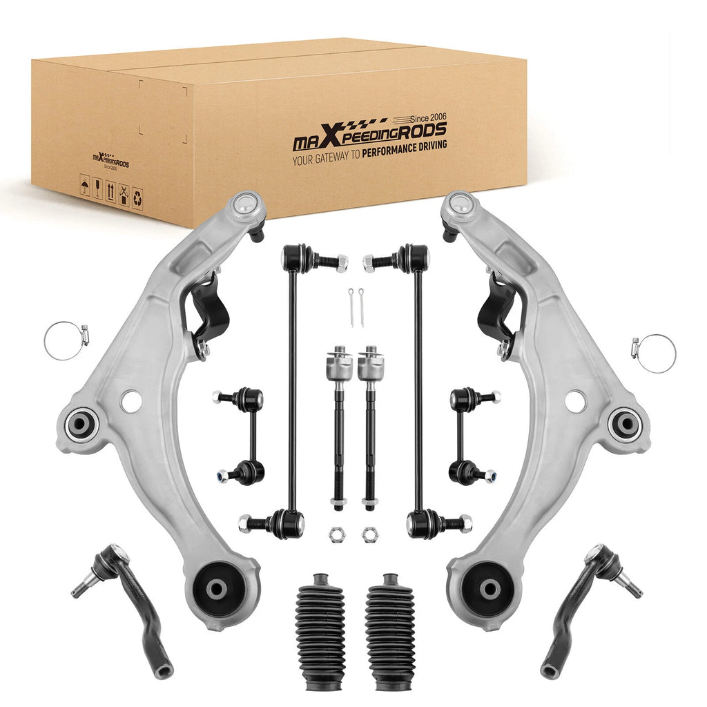 Set of 12 Steering Suspension Kit Front Lower Control Arm for Nissan Maxima (2009–2014)