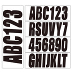 3" Black Alpha-Numeric Registration Stickers Decals for Boat