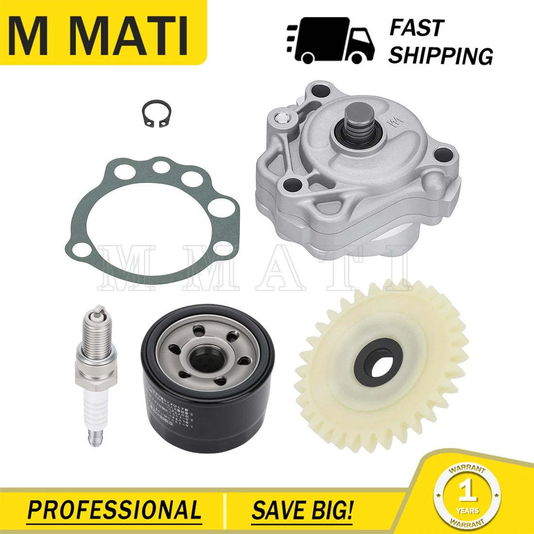 Oil Pump, Gear, Filter & Gasket for Yamaha Raptor 660R (2001–2005)