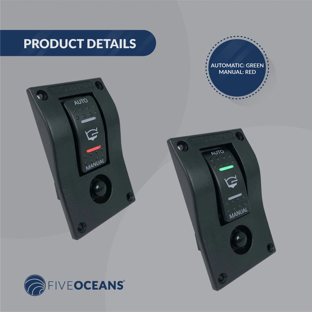 3-Way Rocker Bilge Pump Switch for Five Oceans 12-Volts