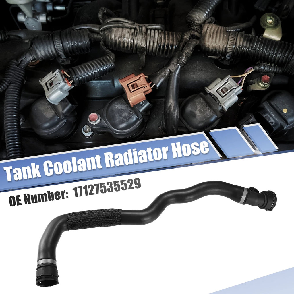Heater Hose Radiator Expansion Tank Pipe for BMW G01 (2018–2023) No.17127535529 Black