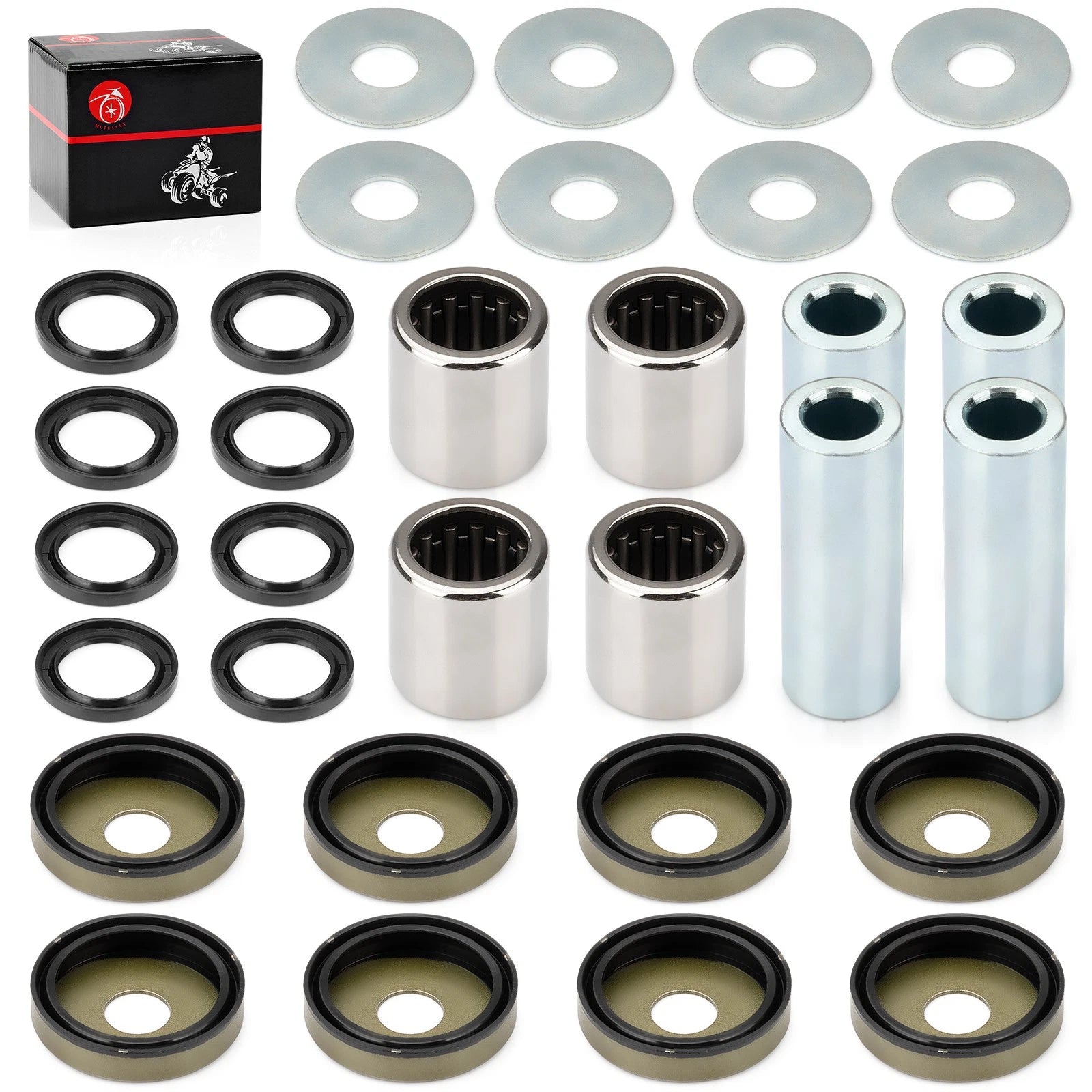 Front Lower A-Arm Bushing Shaft & Seal Kit for Suzuki Quadsport Z400 (2003–2014)