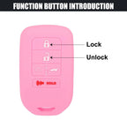 5 x Button Key Fob Cover Case Pink for Honda Accord Civic CR-V (2016-2023)