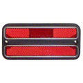 Replacement Rear Driver/Passenger Side Red Marker Light Assembly w/Chrome Trim