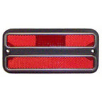 Replacement Rear Driver/Passenger Side Red Marker Light Assembly w/Chrome Trim