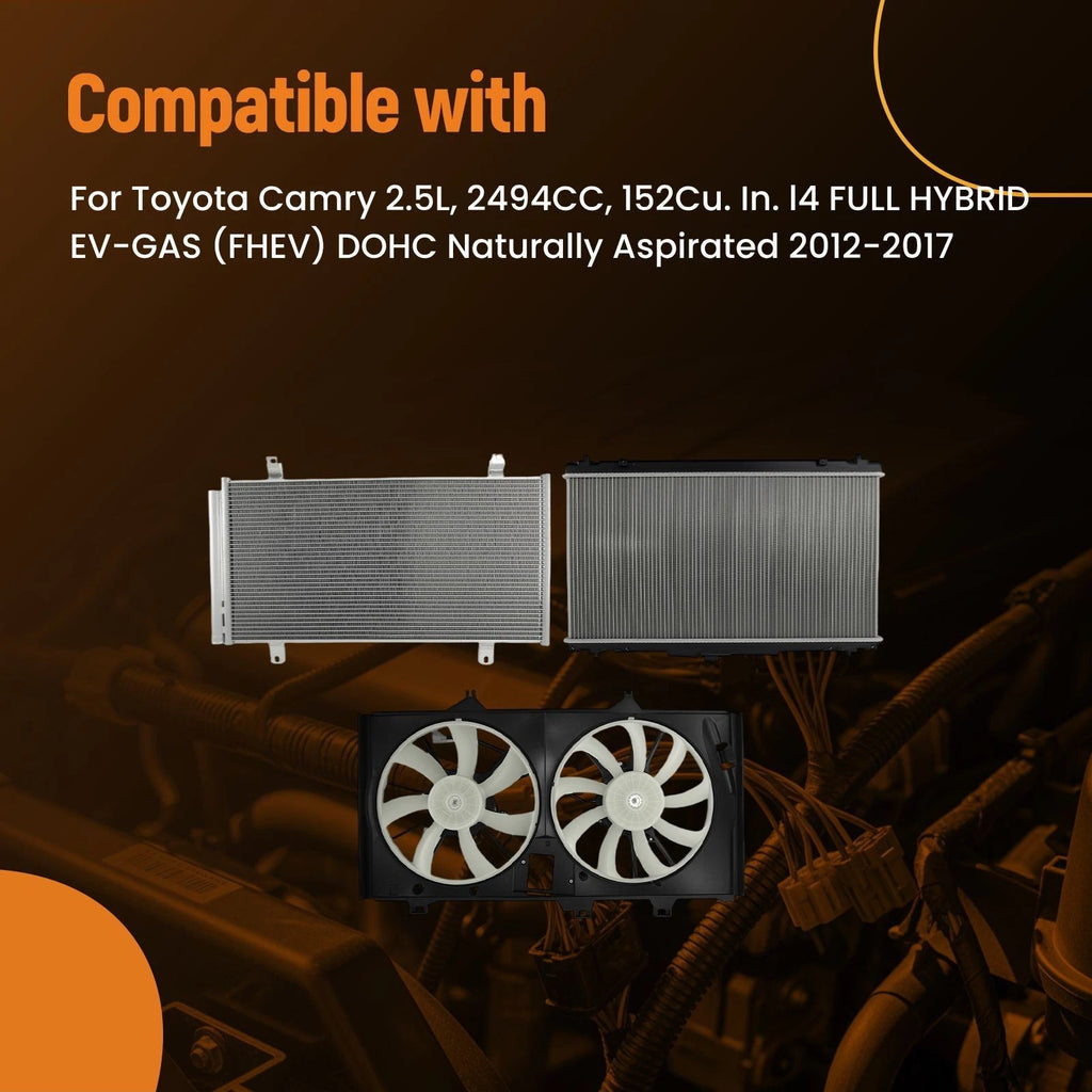 Cooling Radiator Condenser Fan Assembly for Toyota Camry (2012-2017)