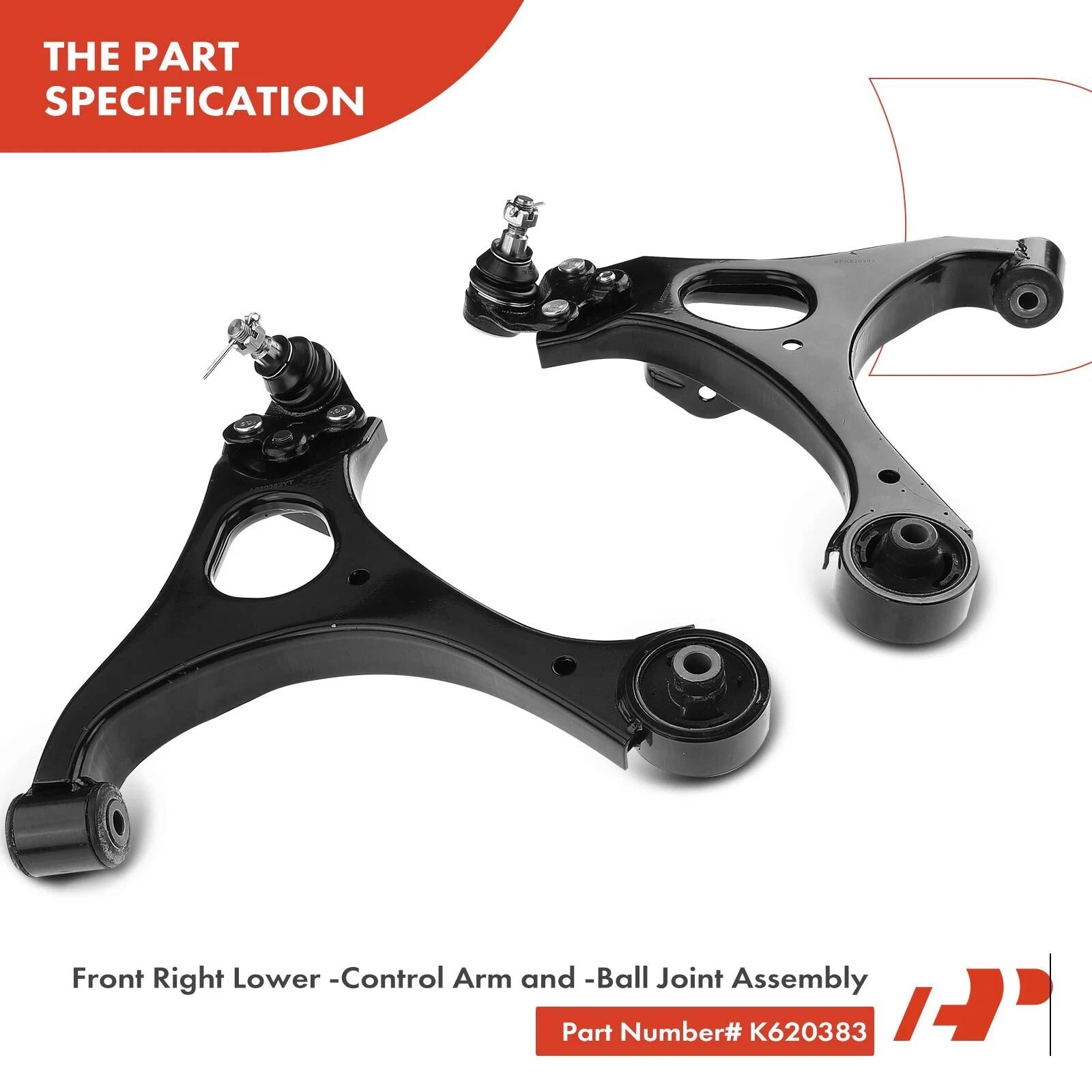 Set of 6 Front Control Arm Ball Joints for Honda Civic (2006–2011)