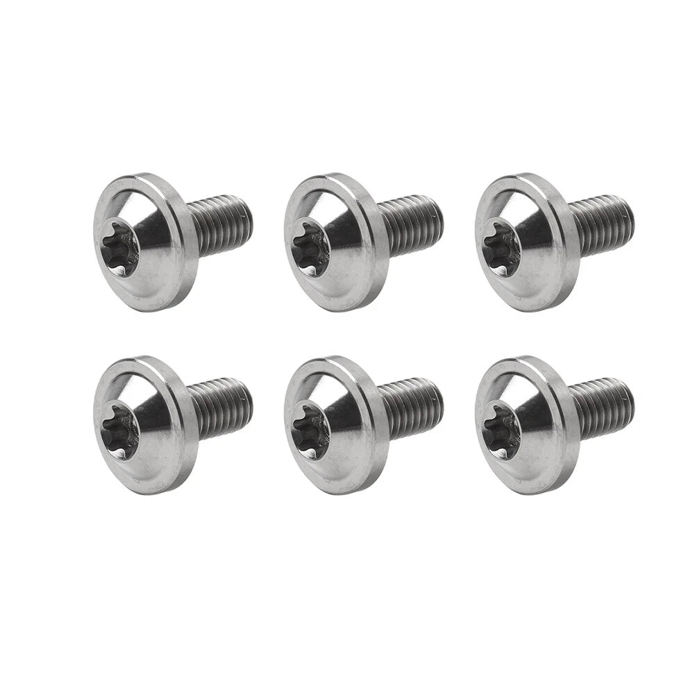 6X M5x10mm Titanium Bolts Truss Torx Screws for Motorcycle/Bike