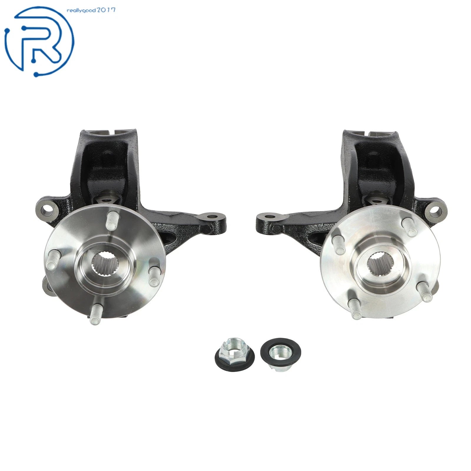 2X Front Side Steering Knuckle & Wheel Hub Bearing Assembly for Ford Focus (2006–2011)