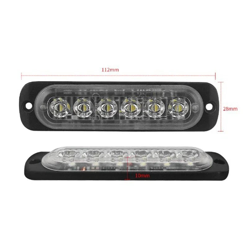6LED White Work Light Bar for Off-road Vehicle DC 12V-24V