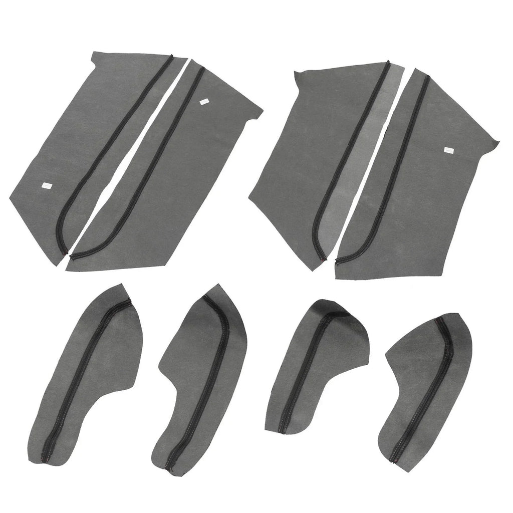 8Pcs Door Panel Armrest Covers for Honda Civic (2016-2020) Black Red Line