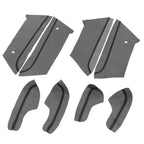 8Pcs Door Panel Armrest Covers for Honda Civic (2016-2020) Black Red Line