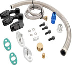 Turbo Oil Line Kit for Universal T3 T4 T04E (Feed Return Drain Flange)