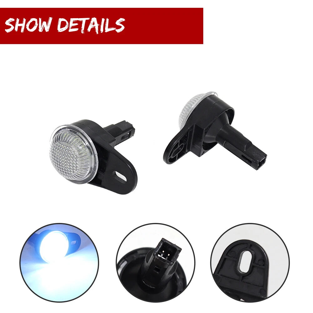 2X Ice Blue LED Courtesy Footwell Lights for Jeep Dodge Ram (1999–2019)