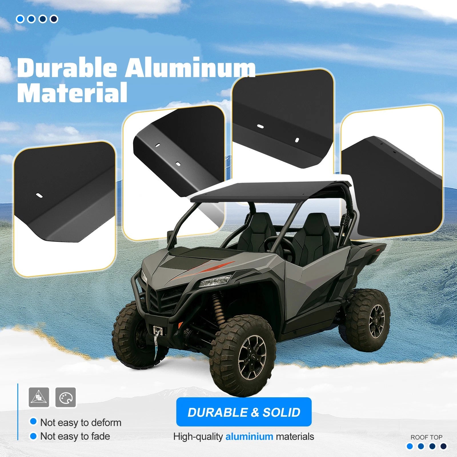 Aluminum Roof Top Shading Cover for CFMOTO ZForce 950/1000 (2020–2024)
