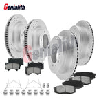 Front Rear Brake Rotors & Ceramic Brake Pads for Land Cruiser Sequoia Tundra LX570 (2008–2021)