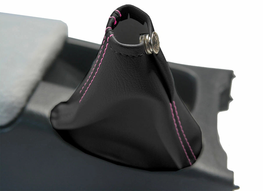 E Brake Boot Cover for Nissan Skyline R32 (1989–1993) Black Pink Stitch