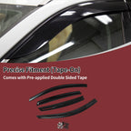 Set of 4 Window Deflectors for Nissan Altima (2007–2012) Black Vent Visor