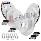 Front Rear Disc Rotors + Ceramic Pads for Lexus RX330 RX350 RX400h (2004–2009)