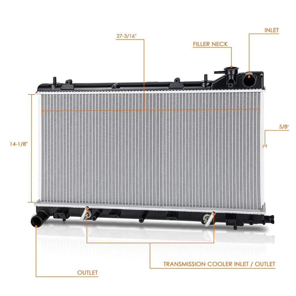 Aluminum Core Radiator DPI-13026 for Subaru Forester 2.5 Turbo (2006–2008)