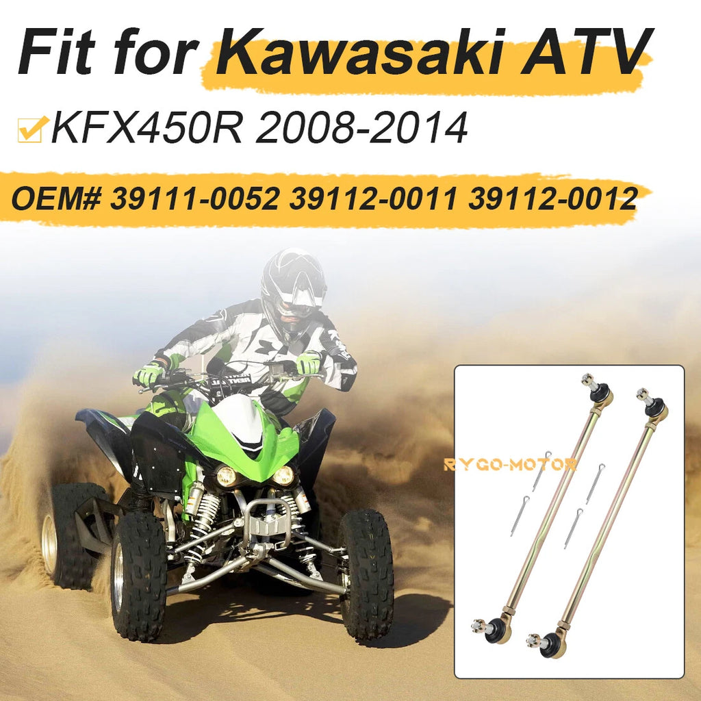 Set of 2 Tie Rod Ends for Suzuki Eiger 400 LT-F400 LT-A400 (2003–2007)