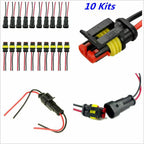 Waterproof 2 Pin Electrical Cable Wire Connector Plug for Car Truck Motorcycle