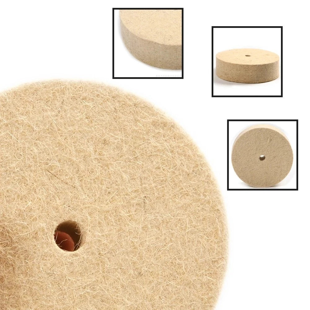 3" Wool Felt Polishing Wheel Buffing Pad for Universal Use