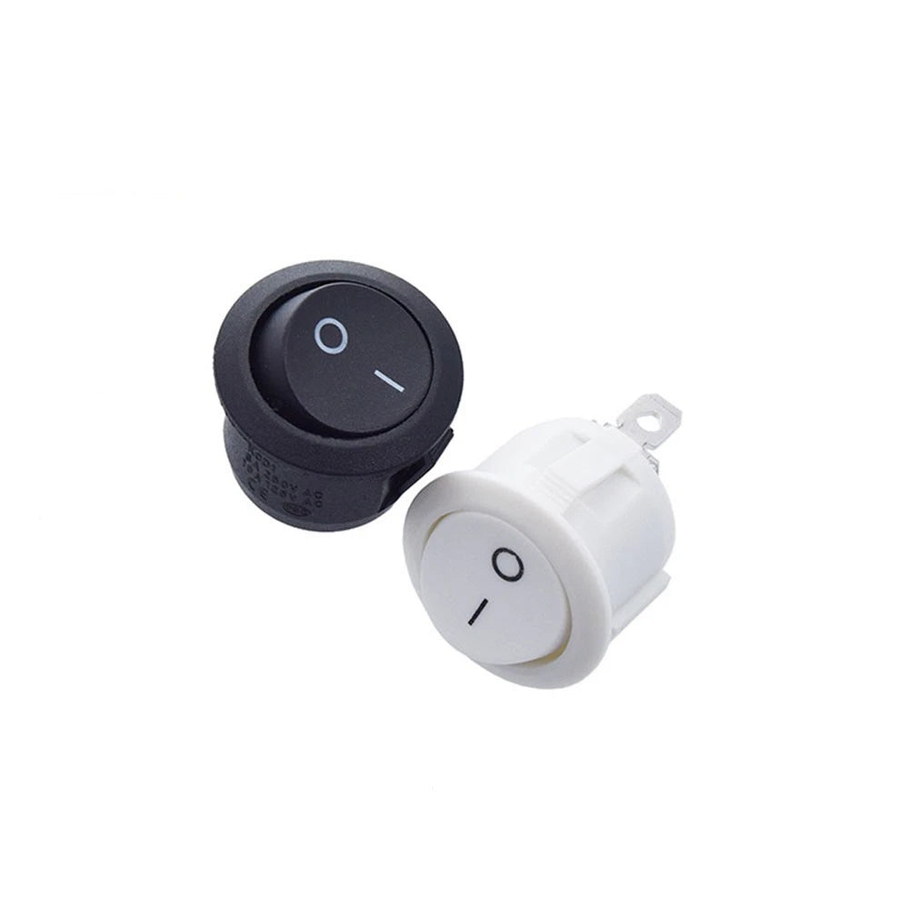 2X 12V Round Rocker Switch ON/OFF 2 Pin SPST for RV and More
