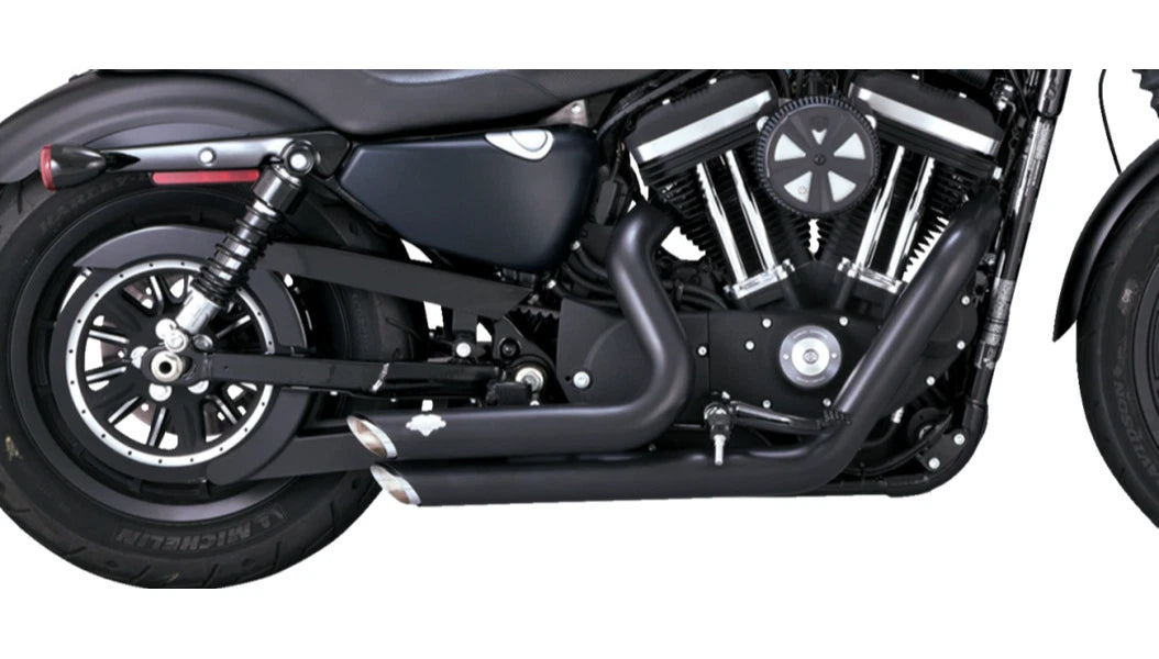 Vance & Hines Shortshots Staggered Black Exhaust for Harley XL (2014–2021)