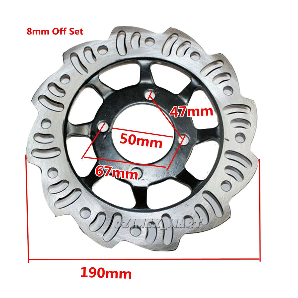 190mm Wave Brake Caliper Disc Rotor for PIT PRO Trail Quad ATV