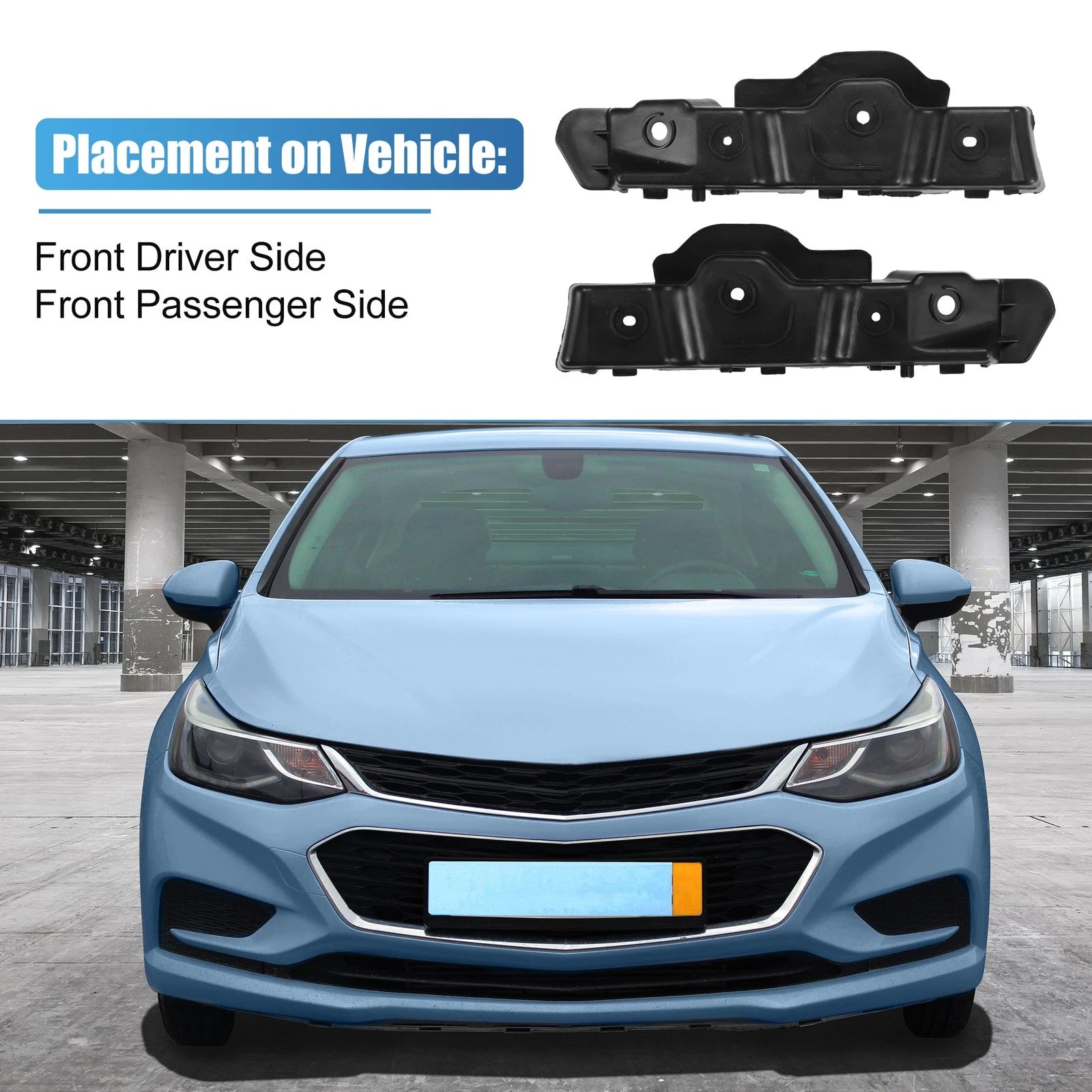 1 Pair Front Bumper Mounting Support Bracket No. 22986140 for Chevrolet Malibu (2013–2015)