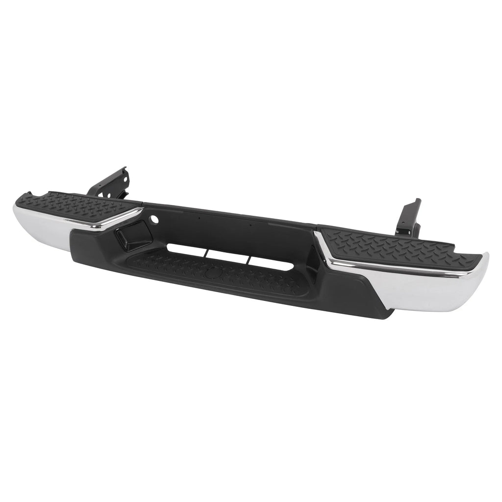 Rear Step Bumper Assembly for Chevy Colorado GMC Canyon (2004–2012) Chrome Black